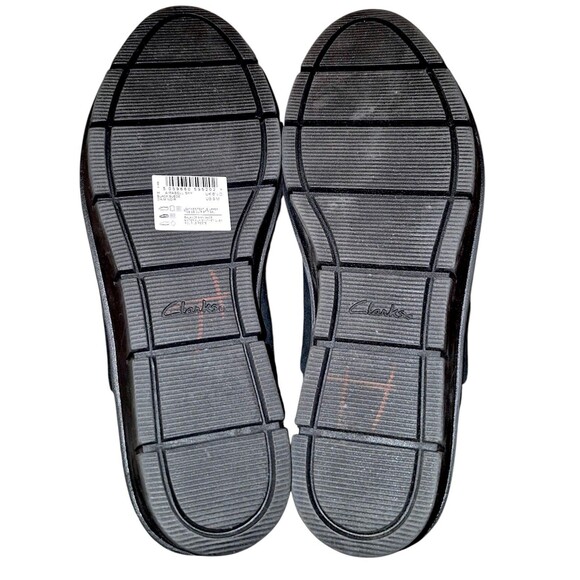 Clarks Collection Black Suede Slip On Comfort Career Loafers Sharon Sail Size 9M - Picture 7 of 7